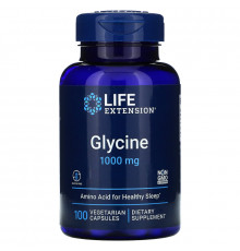 Life Extension, Глицин, 1000 мг, 100 вегетарианских капсул