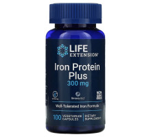 Life Extension Iron Protein Plus железосодержащий белок 300 мг 100 капсул