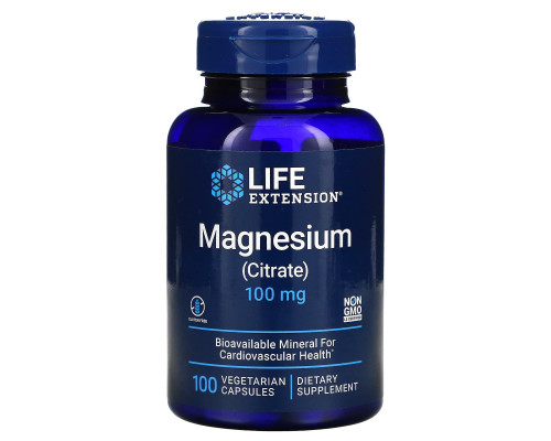 Life Extension Магний (цитрат) 160 мг 100 растительных капсул Life Extension Магний (цитрат) 160 мг 100 растительных капсул