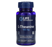 Life Extension, L-теанин, 100 мг, 60 растительных капсул