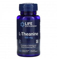 Life Extension, L-теанин, 100 мг, 60 растительных капсул