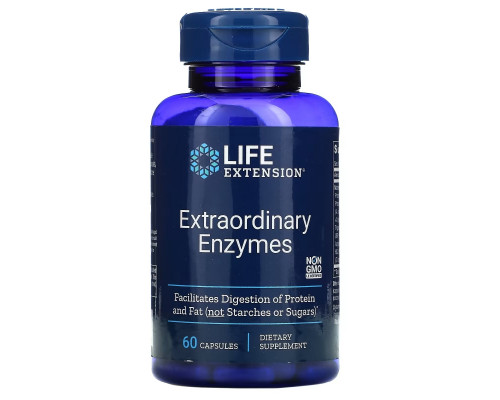 Life Extension Дополнительные ферменты 60 капсул Life Extension Дополнительные ферменты 60 капсул