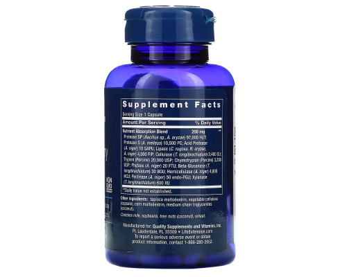 Life Extension Дополнительные ферменты 60 капсул Life Extension Дополнительные ферменты 60 капсул