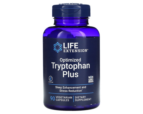 Life Extension, Оптимизированный триптофан-плюс, 90 капсул на растительной основе