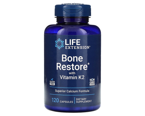 Life Extension Bone Restore с витамином K2 120 капсул Life Extension Bone Restore с витамином K2 120 капсул