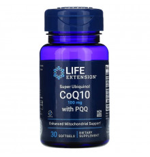 Life Extension, Супер убихинол - коэнзим Q10, с BioPQQ, 100 мг, 30 желатиновых капсул