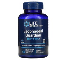 Life Extension, Защита пищевода, с натуральным ягодным вкусом, 60 жевательных таблеток