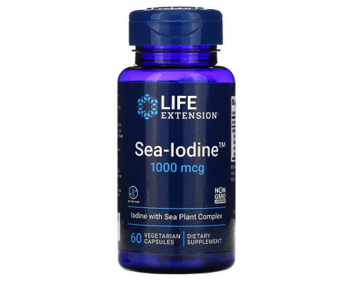 Life Extension Морской йод 1000 мкг 60 растительных капсул Life Extension Морской йод 1000 мкг 60 растительных капсул