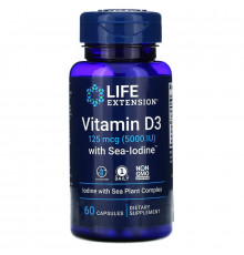 Life Extension Витамин D3 5000 МЕ 60 капсул