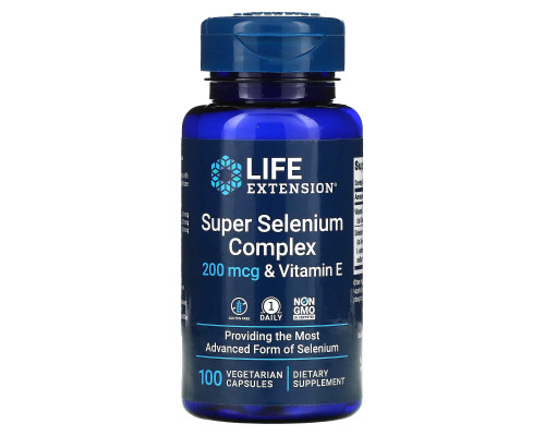 Life Extension, Суперкомплекс селена, 100 вегетарианских капсул Life Extension, Суперкомплекс селена, 100 вегетарианских капсул