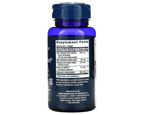 Life Extension PalmettoGuard сереноя/корень крапивы с бета-систостеролом 60 желатиновых капсул Life Extension PalmettoGuard сереноя/корень крапивы с бета-систостеролом 60 желатиновых капсул