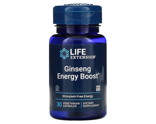 Life Extension, Ginseng Energy Boost, 30 Vegetarian Capsules Life Extension, Ginseng Energy Boost, 30 Vegetarian Capsules