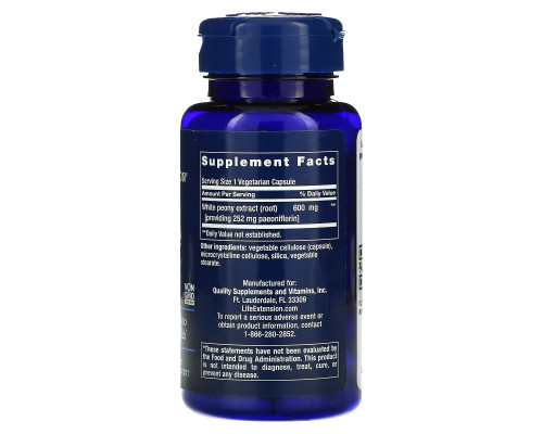 Life Extension Peony Immune 60 растительных капсул Life Extension Peony Immune 60 растительных капсул