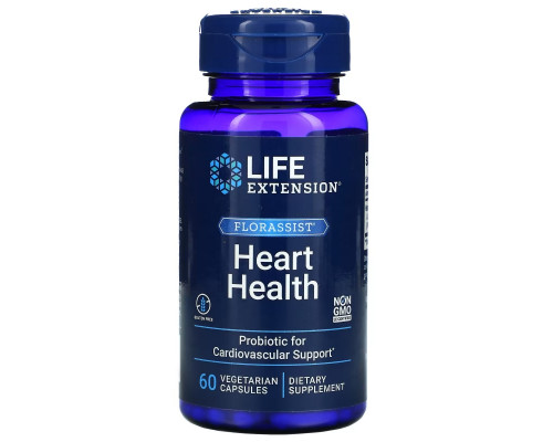 Life Extension Пробиотик FlorAssist для здоровья сердца 60 капсул Life Extension Пробиотик FlorAssist для здоровья сердца 60 капсул
