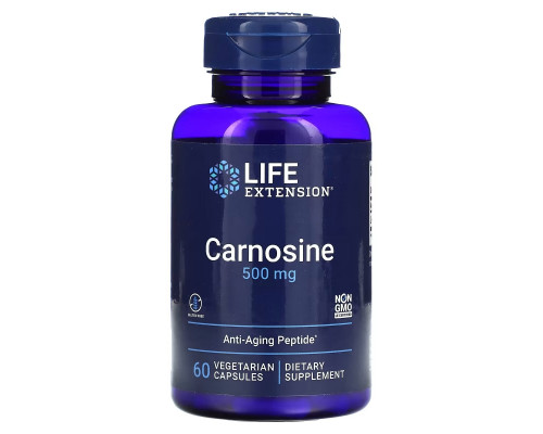 Life Extension, Carnosine, 500 mg, 60 Vegetarian Capsules Life Extension, Carnosine, 500 mg, 60 Vegetarian Capsules