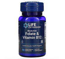 Life Extension, BioActive, Folate & Vitamin B12, 90 Veggie Caps