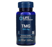 Life Extension, TMG (триметилглицин), 500 мг, 60 вегетарианских капсул с жидким содержимым