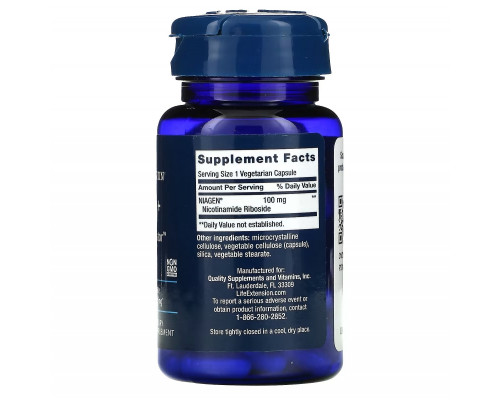 Life Extension, NAD+ Cell Regenerator, NIAGEN Nicotinamide Riboside, 100 mg, 30 Vegetarian Capsules Life Extension, NAD+ Cell Regenerator, NIAGEN Nicotinamide Riboside, 100 mg, 30 Vegetarian Capsules