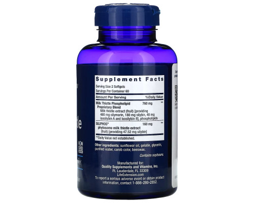 Life Extension, European Milk Thistle, 120 Softgels Life Extension, European Milk Thistle, 120 Softgels