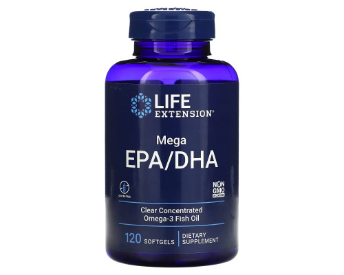 Life Extension, Omega Foundations, Mega EPA/DHA, 120 Softgels Life Extension, Omega Foundations, Mega EPA/DHA, 120 Softgels