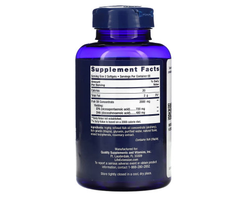 Life Extension, Omega Foundations, Mega EPA/DHA, 120 Softgels Life Extension, Omega Foundations, Mega EPA/DHA, 120 Softgels
