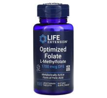 Life Extension Оптимизированная фолиевая кислота 1000 мкг 100 вегетарианских таблеток