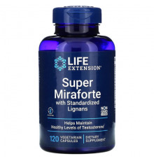 Мужское здоровье Life Extension, Super Miraforte со стандартизированными лигнанами, 120 вегетарианских капсул
