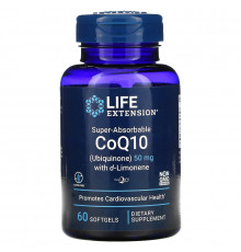 Life Extension, Супер-Усвояемый, Коэнзим Q10, 50 мг, 60 Капсул
