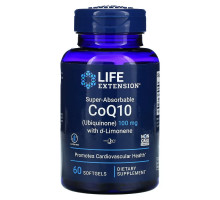 Life Extension, Супер-усваиваемый коэнзим Q10 кофермент с d-лимоненом, 100 мг, 60 капсул в мягкой оболочке