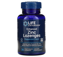 Life Extension, Цинковые вегетарианские леденцы усовершенствованной формулы, 30 шт.
