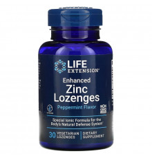 Life Extension, Цинковые вегетарианские леденцы усовершенствованной формулы, 30 шт.