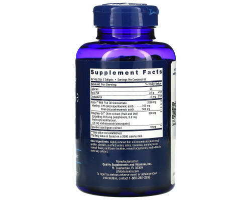 Life Extension, Omega Foundations, Super Omega-3, 120 Softgels Life Extension, Omega Foundations, Super Omega-3, 120 Softgels