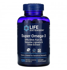 Life Extension, Omega Foundations, Super Omega-3, 120 Enteric Coated Softgels