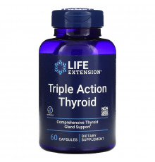 Life Extension, Triple Action Thyroid, Schilddrüsen-Ergänzung mit Dreifachwirkung, 60 Kapseln