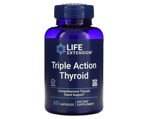 Life Extension, Triple Action Thyroid, Schilddrüsen-Ergänzung mit Dreifachwirkung, 60 Kapseln Life Extension, Triple Action Thyroid, Schilddrüsen-Ergänzung mit Dreifachwirkung, 60 Kapseln