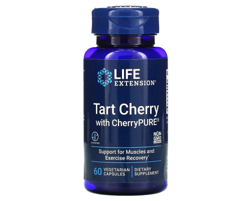 Life Extension, Экстракт Черной Вишни с CherryPure, 60 Вегетарианских Капсул Life Extension, Экстракт Черной Вишни с CherryPure, 60 Вегетарианских Капсул