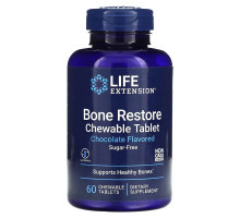 Life Extension, Bone Restore, Sugar-Free, Chocolate, 60 Chewable Tablets