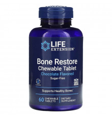 Life Extension, Bone Restore, Sugar-Free, Chocolate, 60 Chewable Tablets