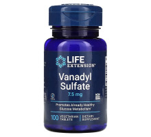 Life Extension, Ванадилсульфат, 7,5 мг, 100 вегетарианских таблеток