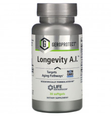 Life Extension, Geroprotect, Longevity A.I., 30 капсул