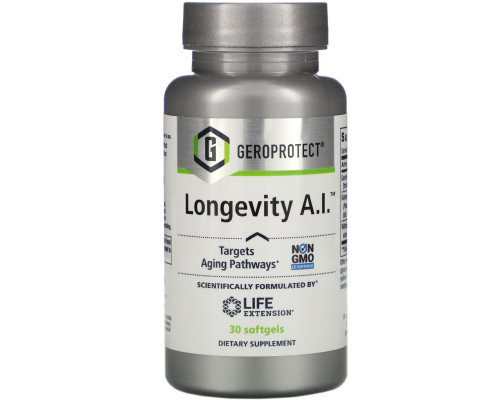 Life Extension, Geroprotect, Longevity A.I., 30 капсул Life Extension, Geroprotect, Longevity A.I., 30 капсул