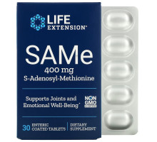 Life Extension, SAMe, 400 mg, 30 Enteric Coated Tablets