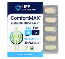 Life Extension, ComfortMax, Поддержка нервной системы двойного действия, Для утреннего и вечернего времени суток, 30 вегетарианских таблеток для каждого приема
