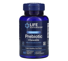 Life Extension, Florassist Жевательные пребиотики, Натуральный клубничный вкус, 60 жевательных таблеток