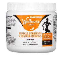Life Extension, Wellness Code, Muscle Strength & Restore Formula Powder, 3.32 oz (94.2 g)