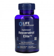 Life Extension, Оптимизированный ресвератрол, 60 вегетарианских капсул