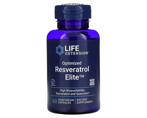 Life Extension, Оптимизированный ресвератрол, 60 вегетарианских капсул Life Extension, Оптимизированный ресвератрол, 60 вегетарианских капсул