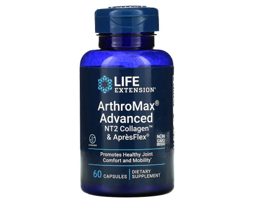 Life Extension, ArthroMax Advanced, NT2 Collagen & ApresFlex, 60 Vegetarian Capsules Life Extension, ArthroMax Advanced, NT2 Collagen & ApresFlex, 60 Vegetarian Capsules