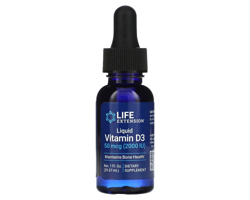 Life Extension, Liquid Vitamin D3, 2000 IU, 1 fl oz (29.57 ml) Life Extension, Liquid Vitamin D3, 2000 IU, 1 fl oz (29.57 ml)