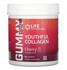 Life Extension, Youthful Collagen, Cherry, 80 Gummies